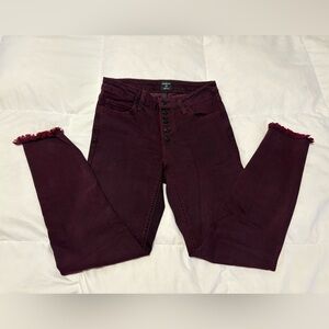 Just Black High Rise Burgundy Jeans